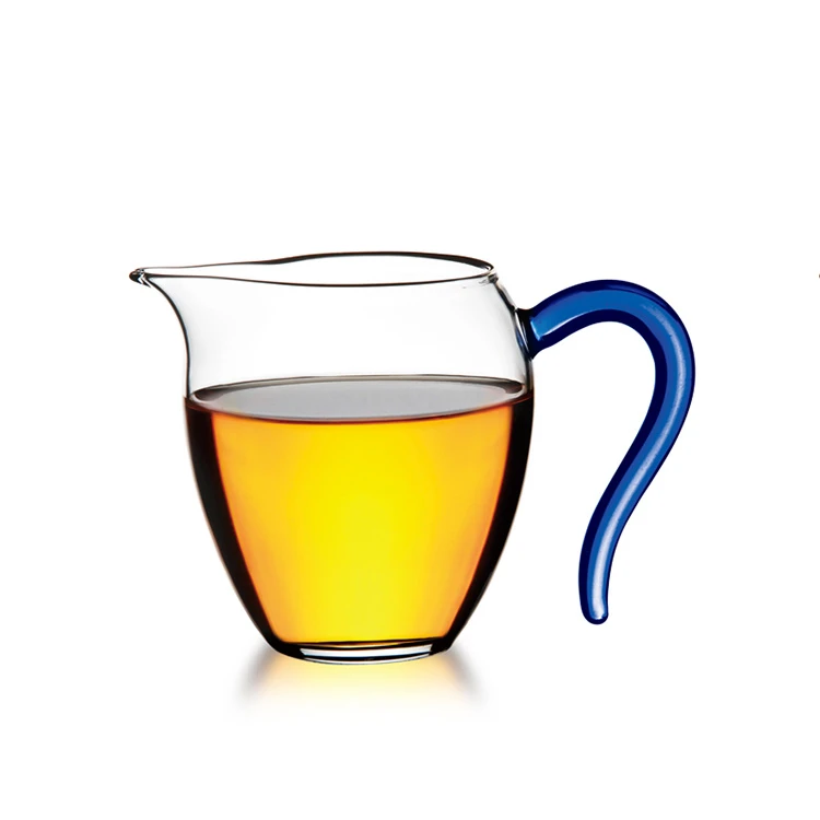 明尚德璃海匠心230ml耐热玻璃公道杯LGD027手工高档过滤大号炫彩