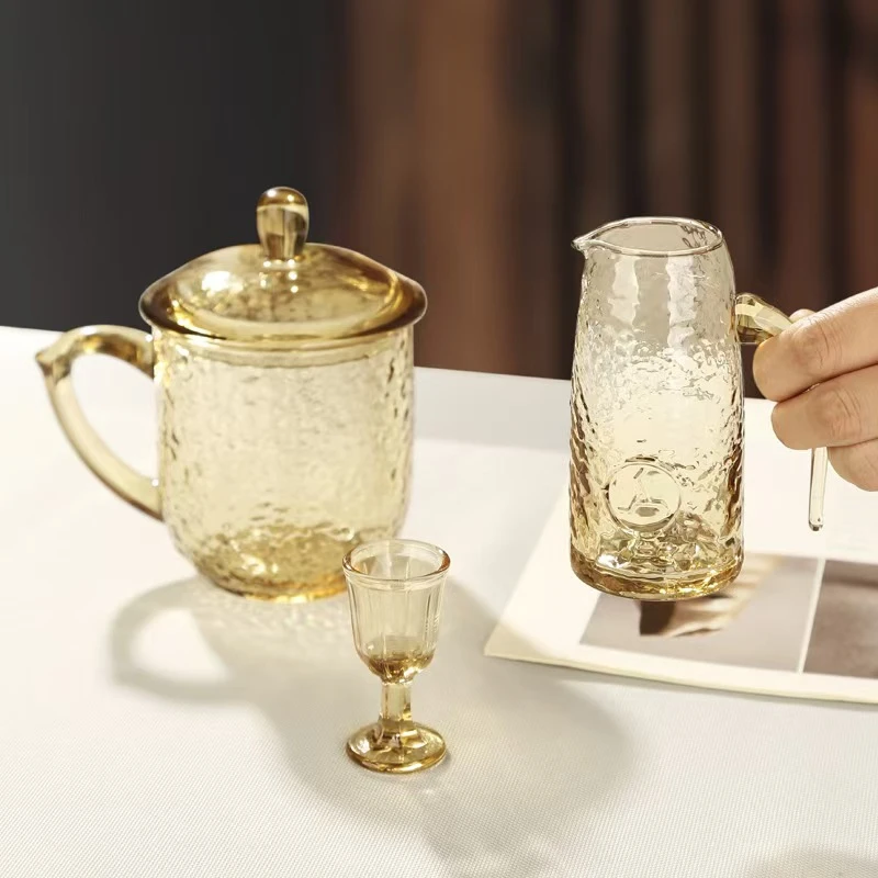 明尚德瀛艺藏贵远红外能量玻璃手工茶酒杯