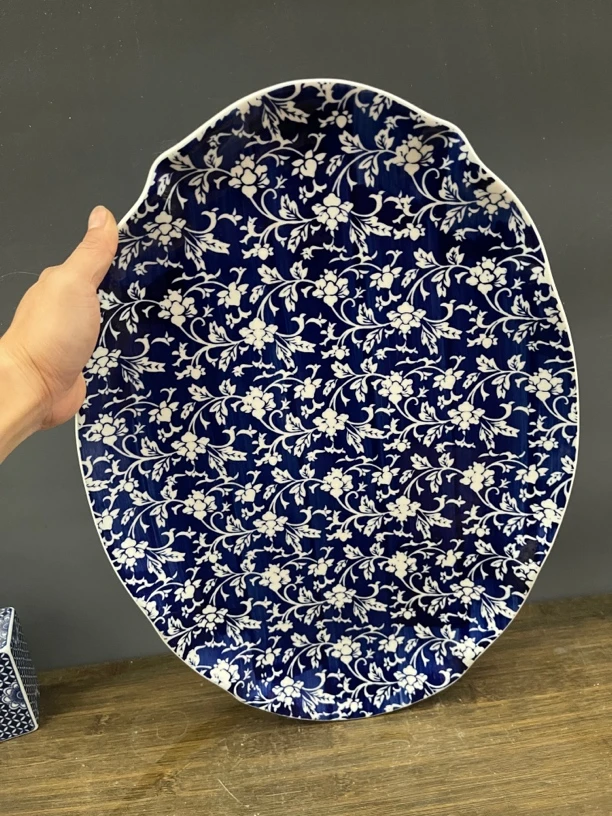 青花陶瓷盘大盘子