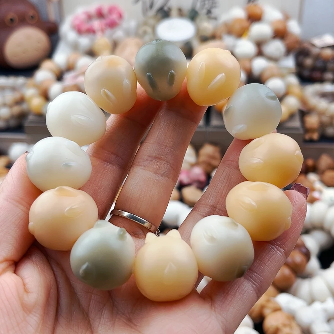 菩提根/象牙果手串菩提趴趴兔瑕七折