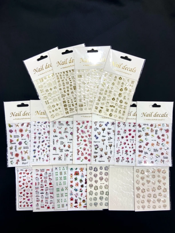 18张花卉爆富混合公仔卡通贴纸