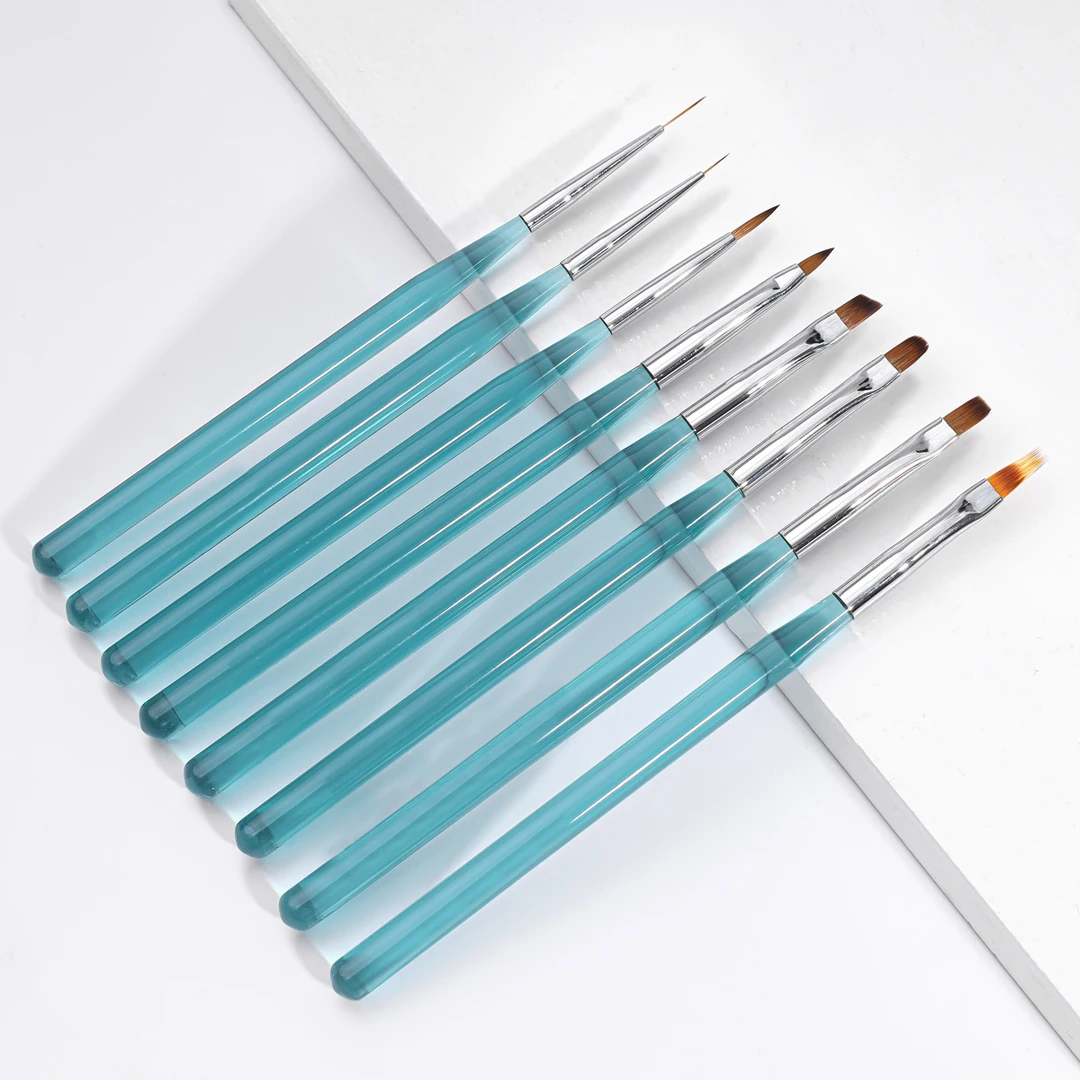 圆头光疗笔美甲笔刷日式专用彩绘塑形光疗笔套装美甲店拉线笔