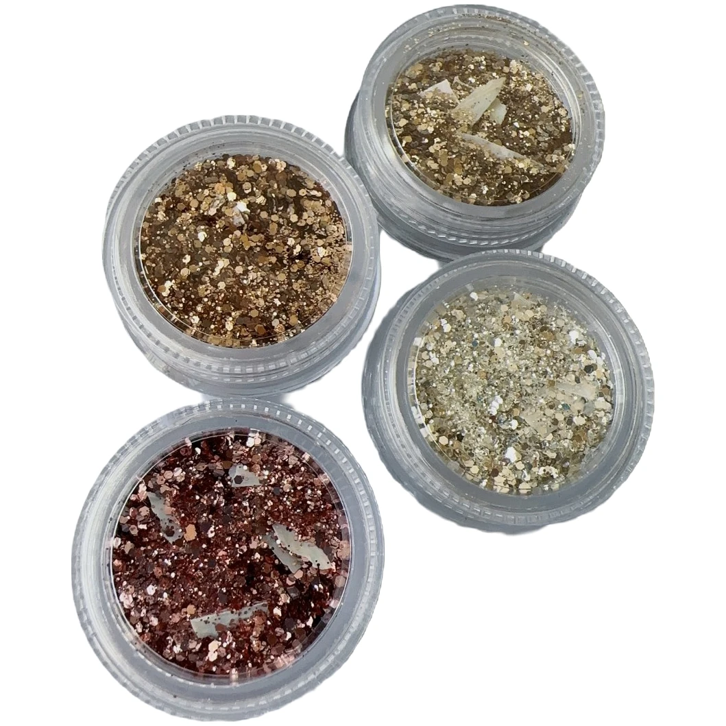 新款美甲饰品渣女爆闪亮片超闪组合