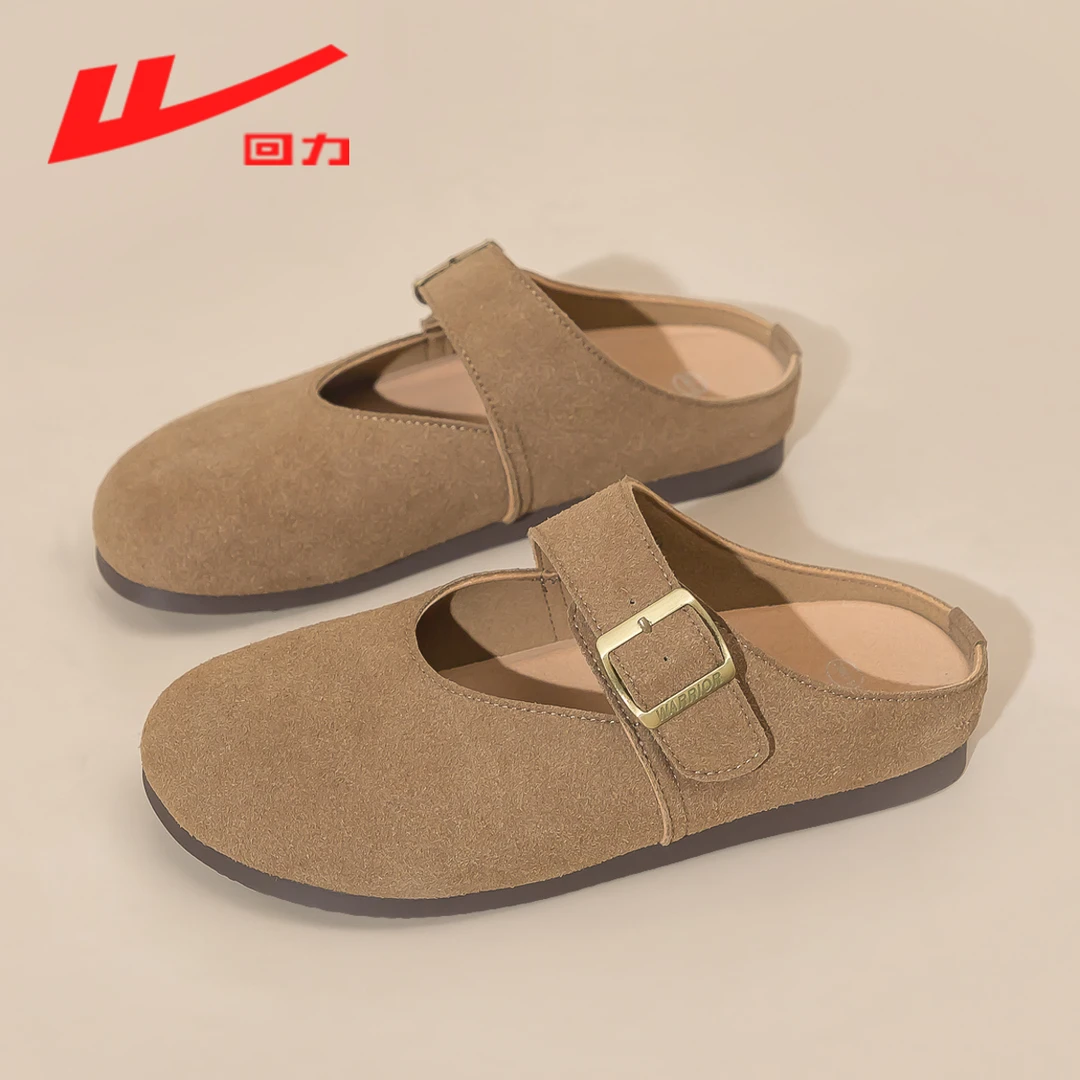 回力女鞋2025夏季新款爆款勃肯鞋包头半拖外穿百搭休闲运动鞋2159