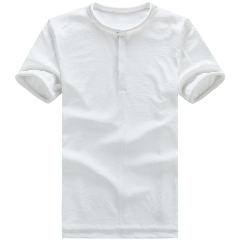纯色短袖t恤男夏季白色商务休闲宽松上衣新款圆领体恤打底衫6015