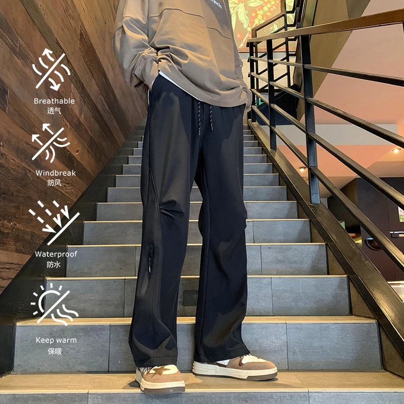 美式三防冲锋裤男款冬季防寒防水加绒工装裤子户外机能登山滑雪裤