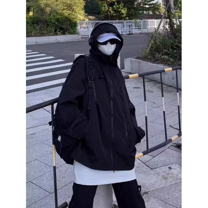 vintage美式机能冲锋外套男工装登山服山系户外桑延同款夹克外衣