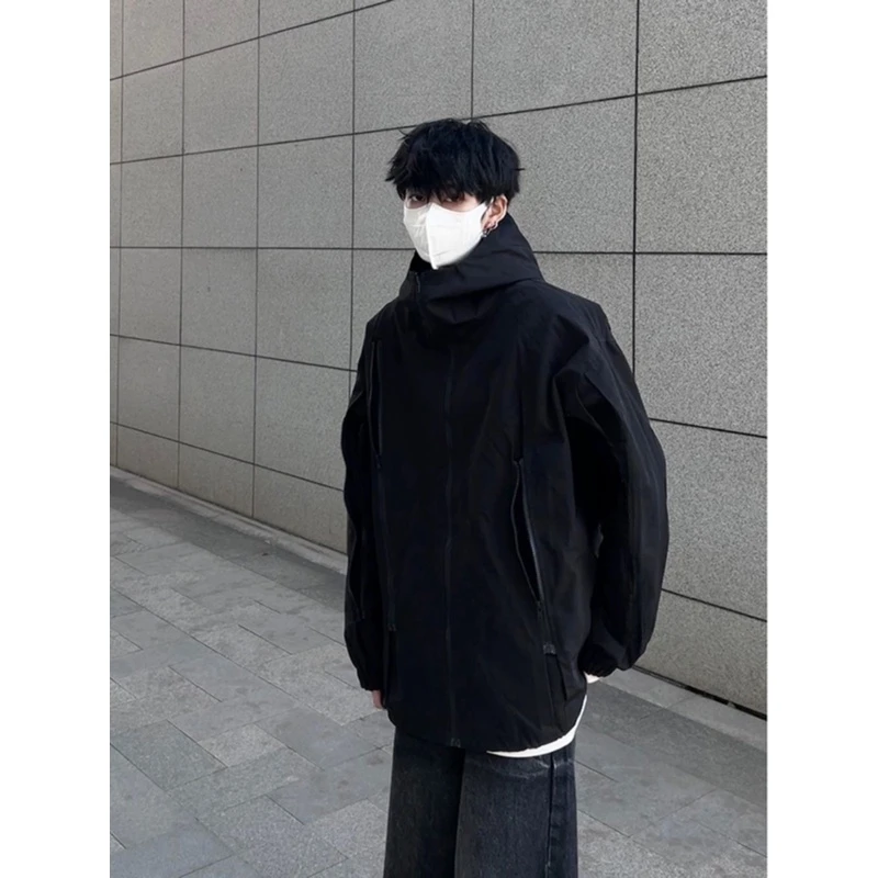 vintage美式黑武士机能休闲上衣外套男春秋高级感痞帅夹克登山服