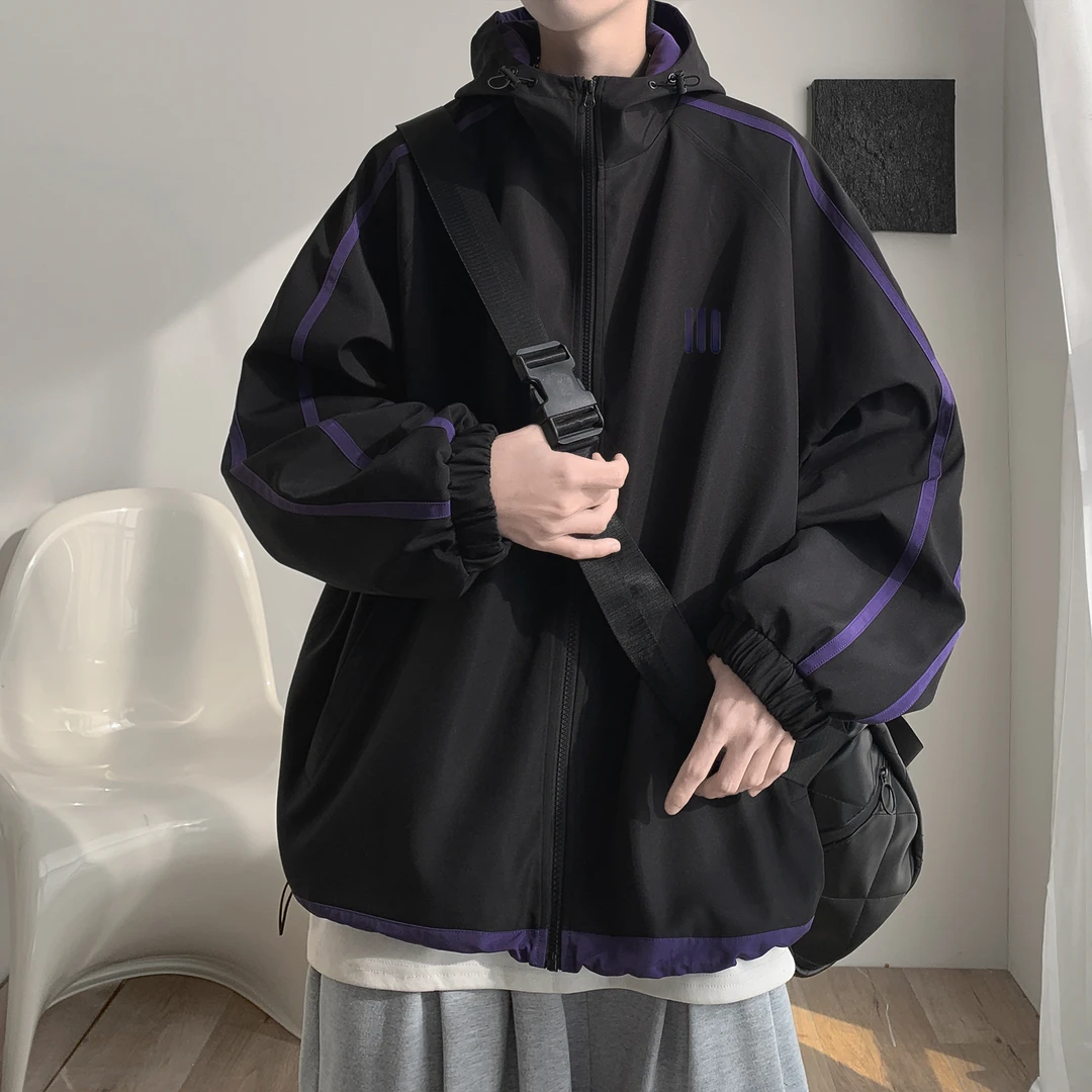 连帽户外外套男款春秋cityboy登山防风高街休闲夹克痞帅上衣潮流