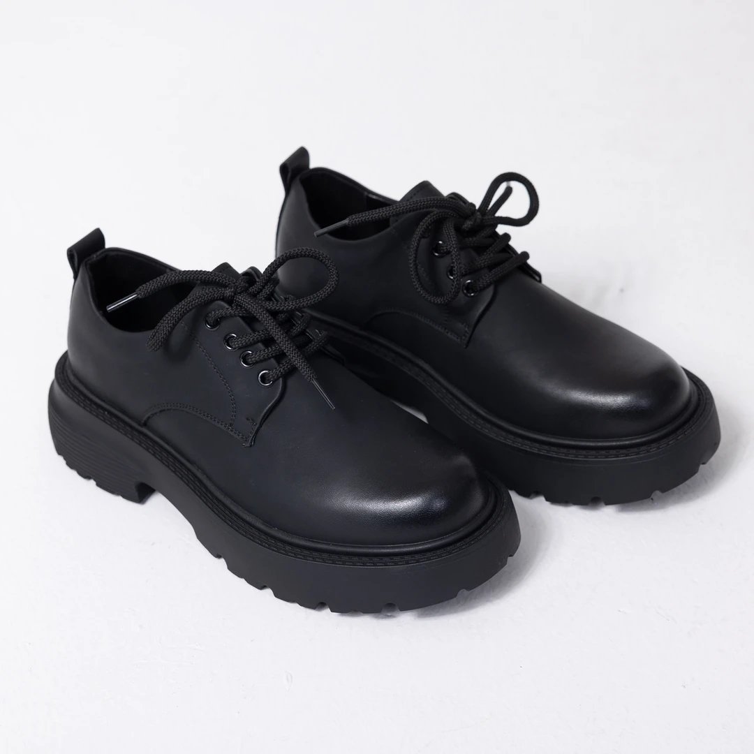 ZHUZIWEN 厚底增高轻质通勤百搭休闲德比皮鞋男