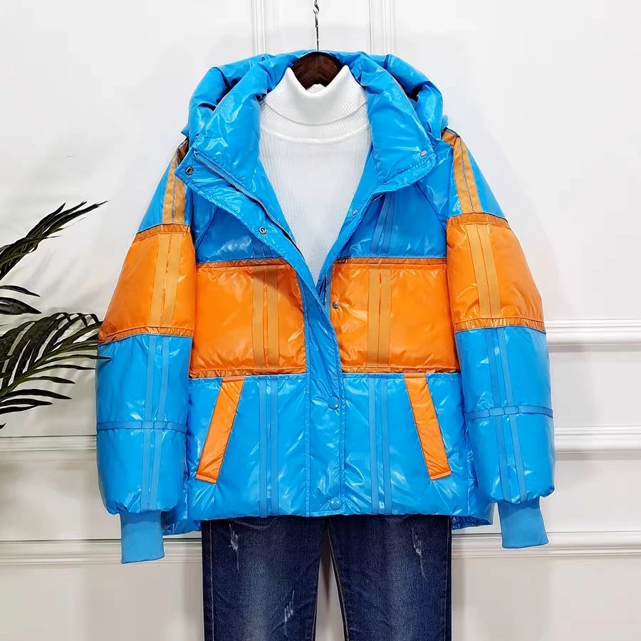欧货2024年秋冬季羽绒服洋气爆款大码羽绒服加厚时尚女短款外套
