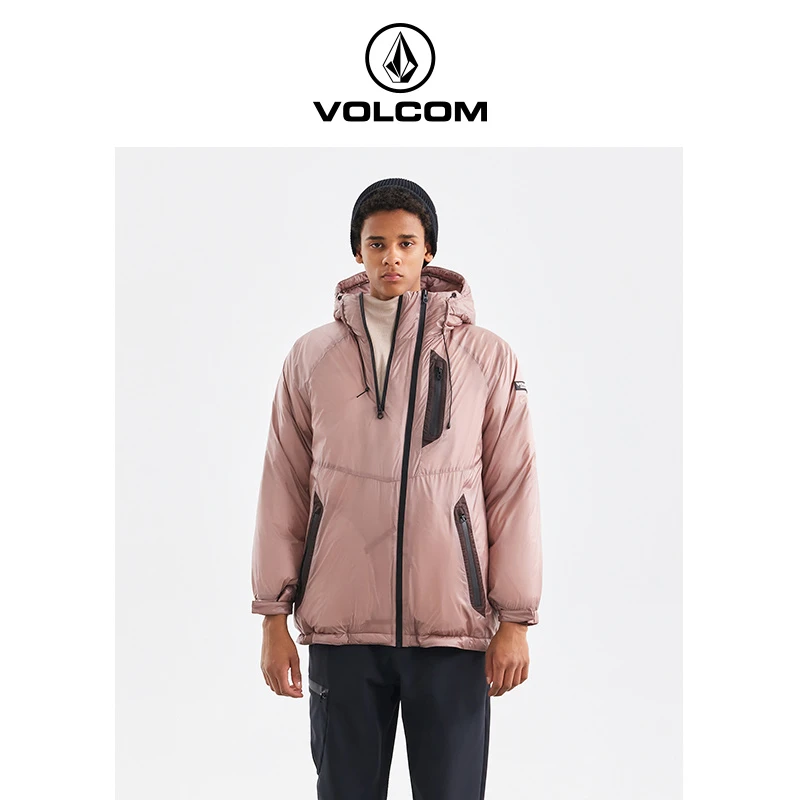 VOLCOM时尚连帽防风保暖外套宽松户外冬季加厚羽绒服A1342301