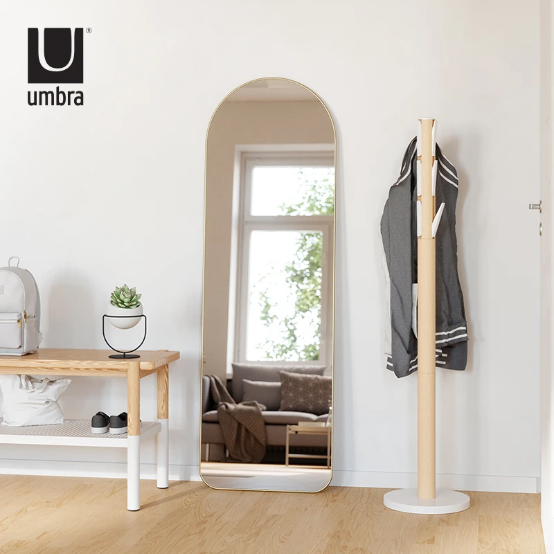 UMBRA/犹伯瑞和波拱形落地镜 穿衣镜全身镜子壁挂家用贴墙试衣镜