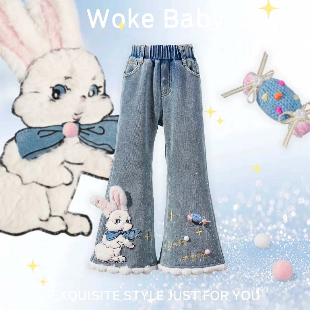 女童秋季裤子新款时尚洋气儿童汉服百搭长裤 V10162