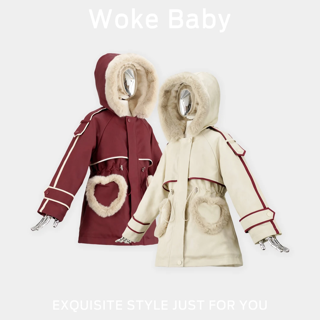 【风雪守护者】女童秋冬季新款外套汉服上衣儿童派克服保暖V9683