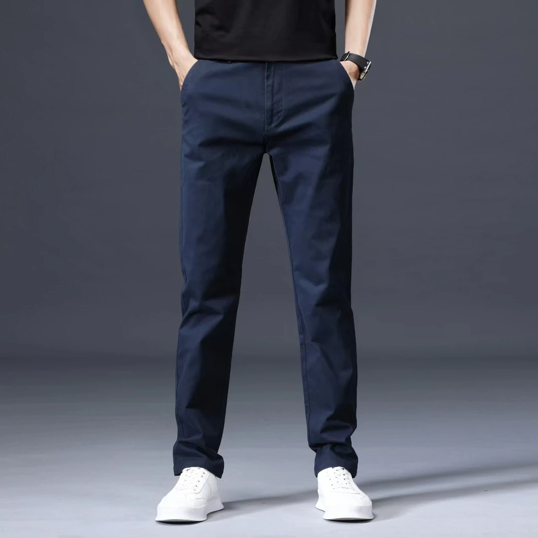 伦狮图新款休闲裤男士春夏季薄款宽松直筒商务男裤弹力长裤子男款