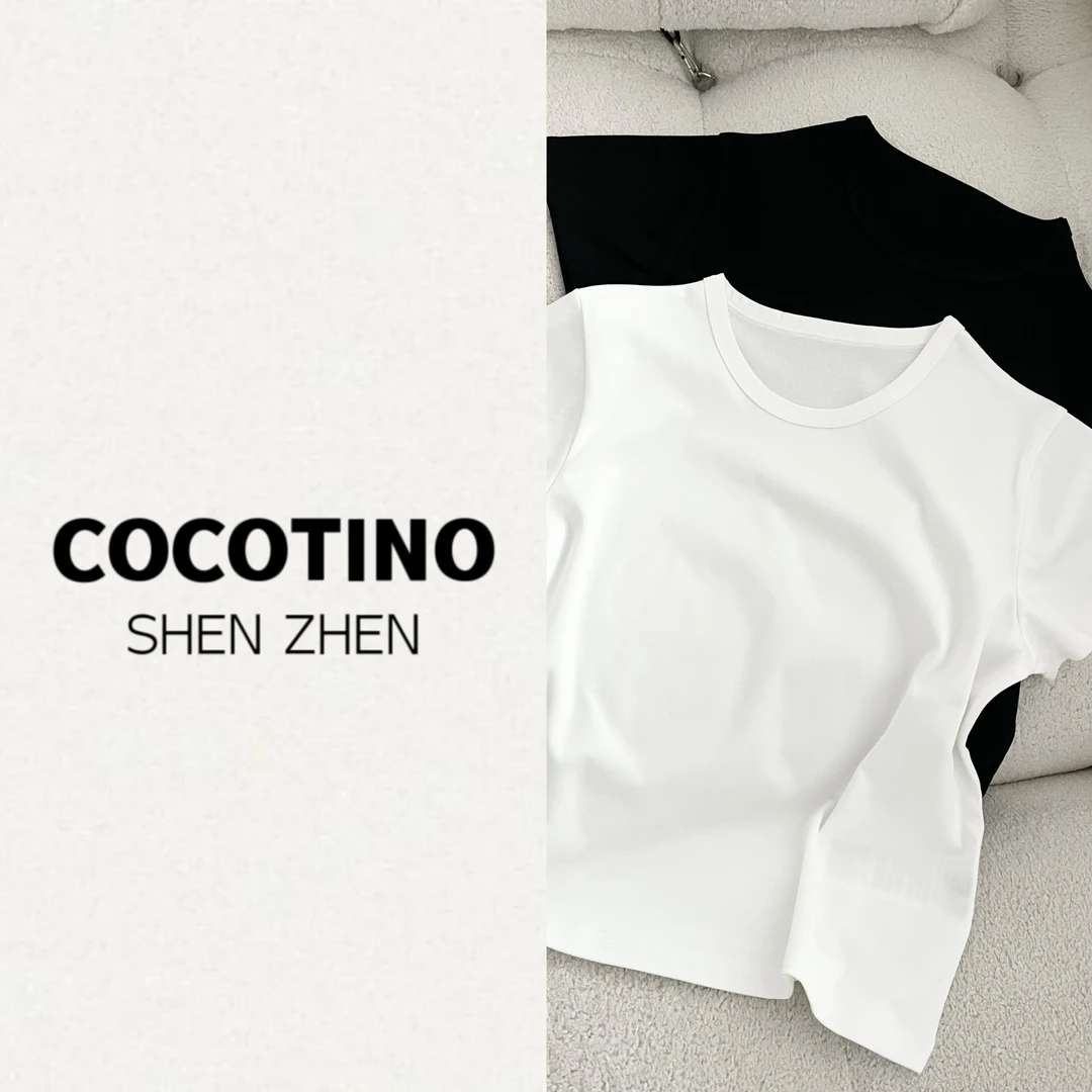 【经典小短袖】经典必入款巨显瘦弹力舒适短袖上衣24T064