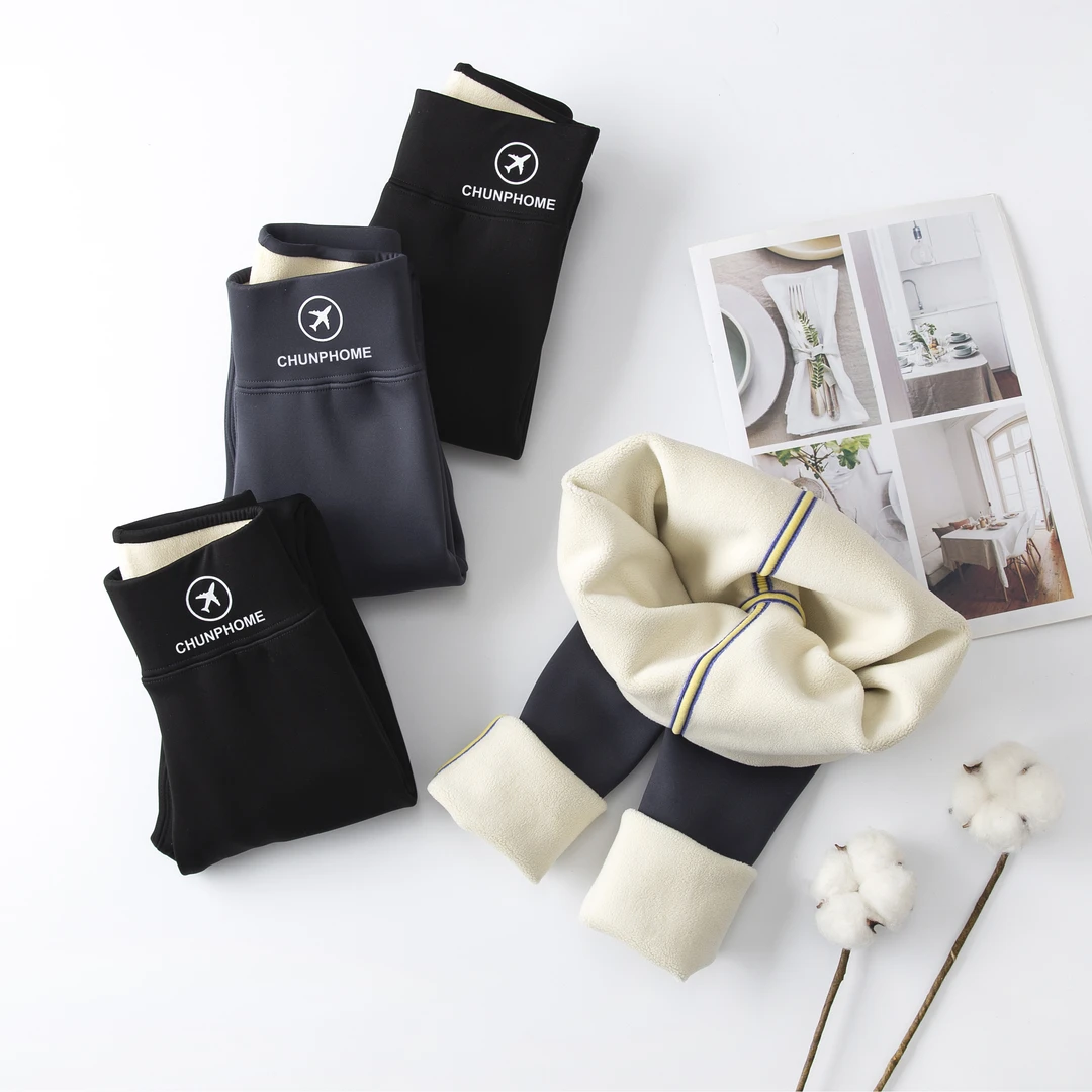 女童打底裤秋冬季外穿儿童加绒裤子薄绒款棉裤加厚一体绒保暖长裤