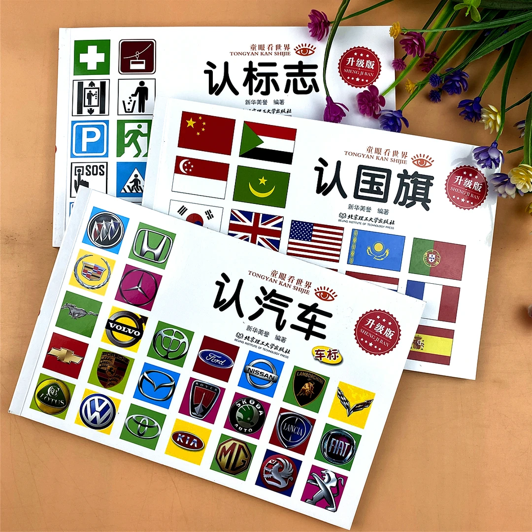 车标大全标志 车标大全 认识国旗 启蒙早教书 童眼看世界日常标识
