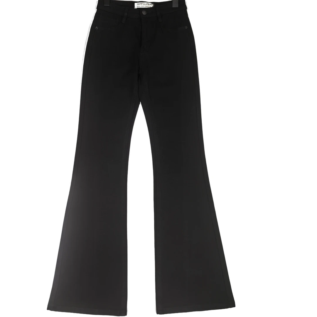 深圳南油小众设计师高腰遮胯喇叭裤