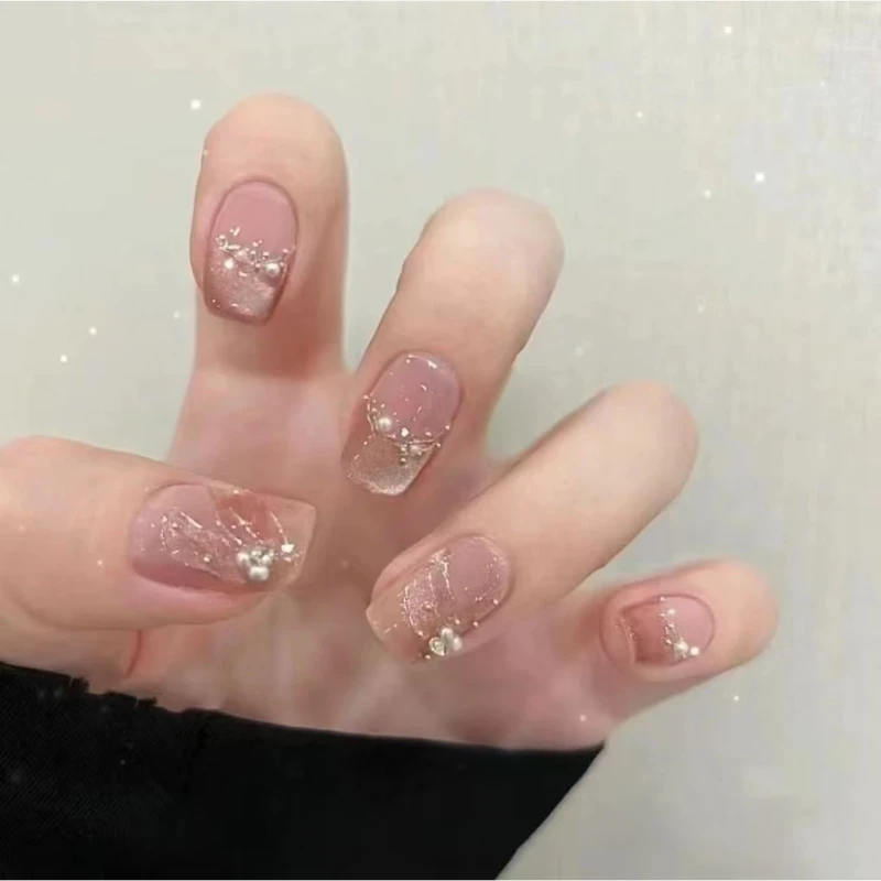 【猫眼人鱼】手工定制穿戴甲网红秋冬显白指甲贴光疗甲美甲贴片