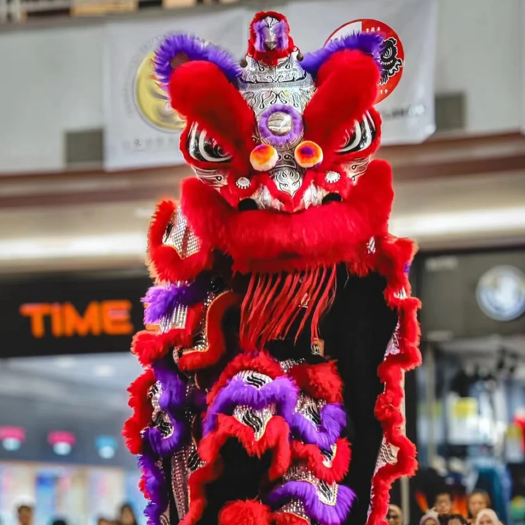 传统醒狮龙狮用品鹤庄高桩醒狮比赛道具