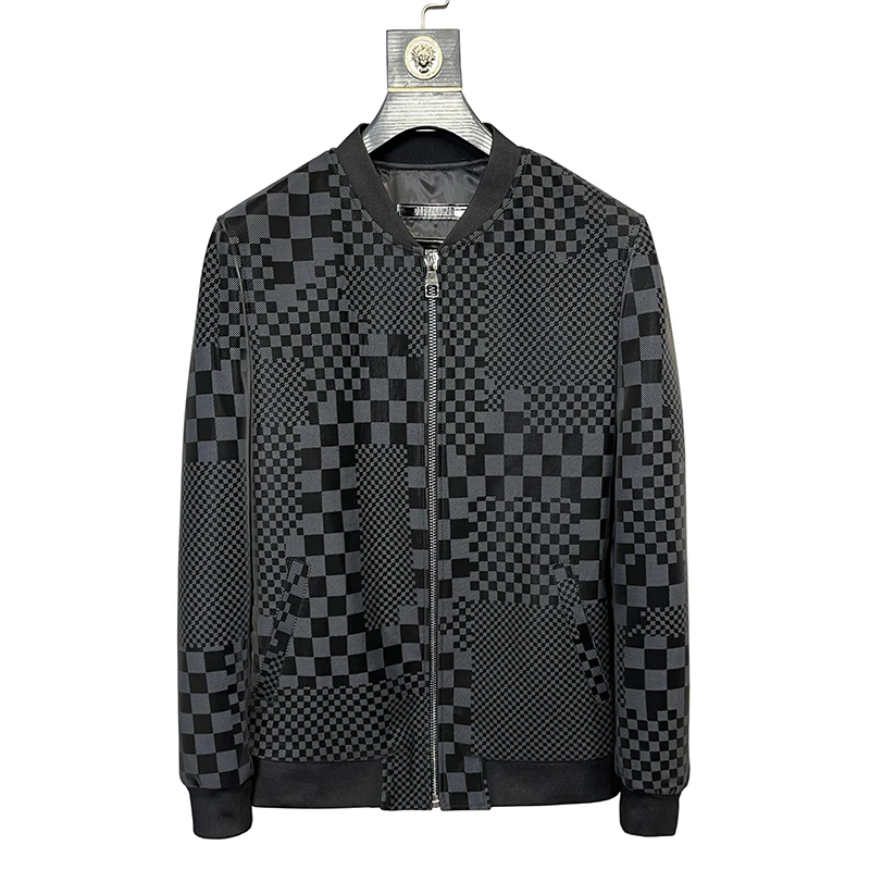 真皮皮衣男短款真皮绵羊皮棒球服时尚潮流皮夹克外套