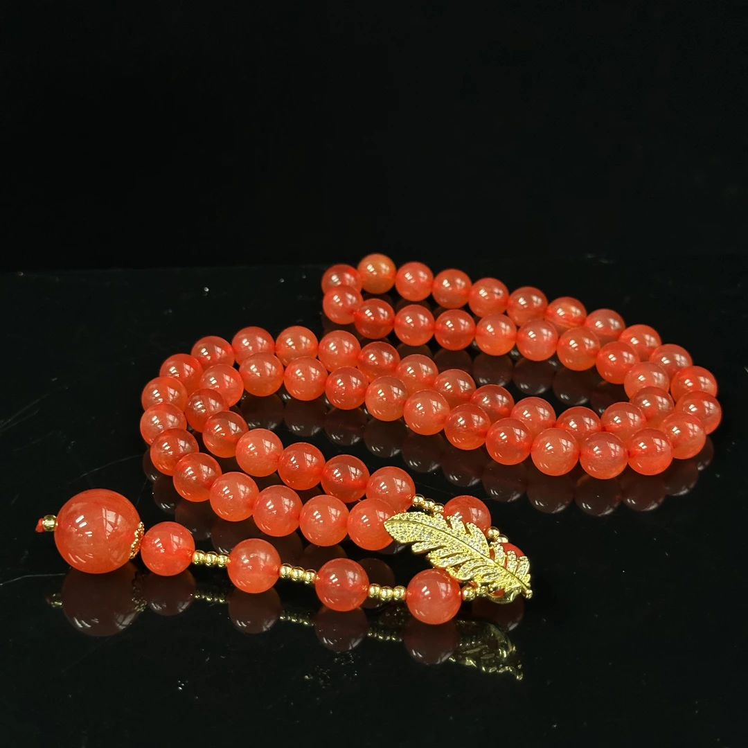 精品收藏品P 毕业级稀缺满油润红色料  DIY串珠