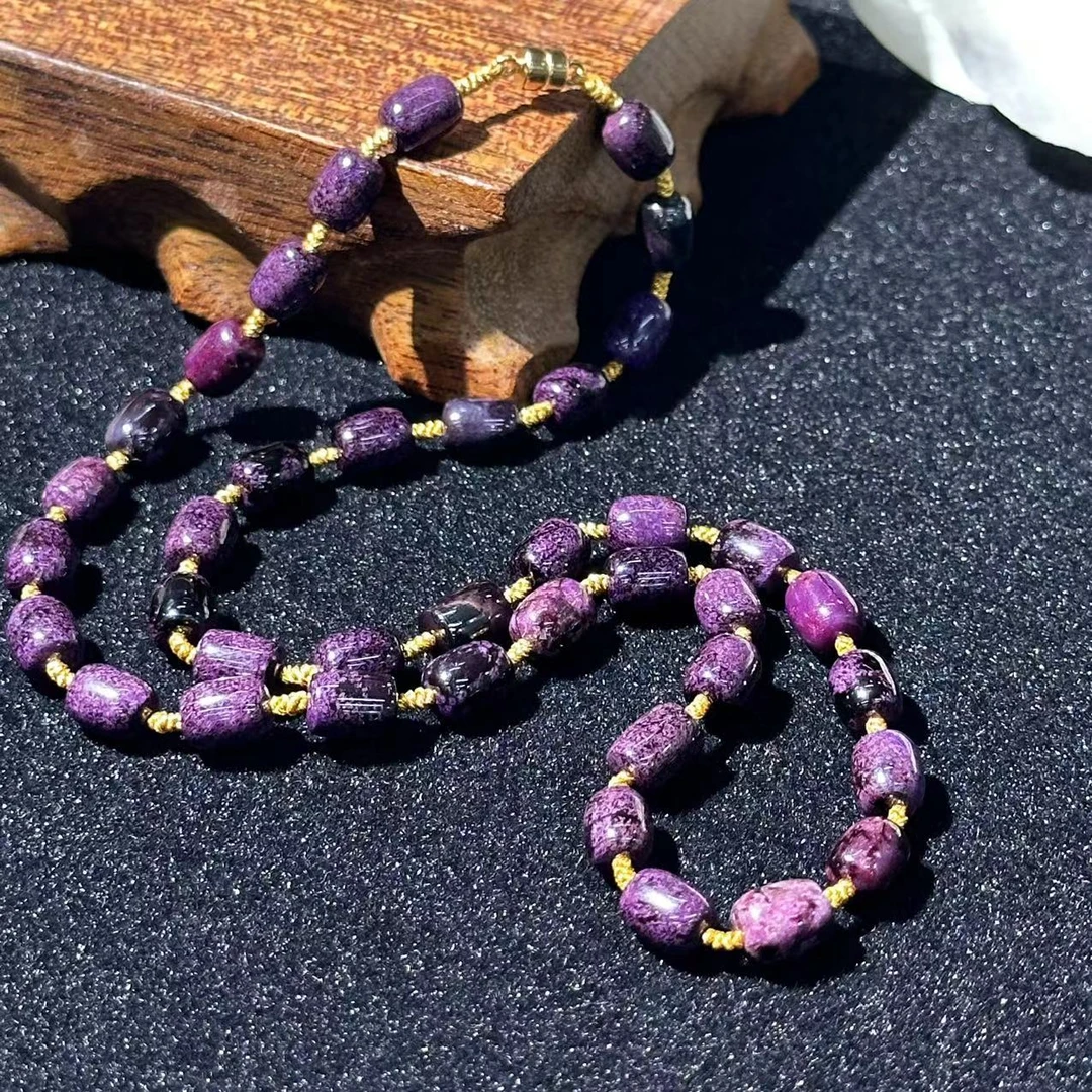 毕业级项链  舒俱来玉化满紫项链LG1606