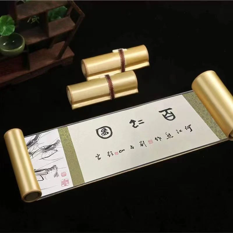 品-何江熊10米长卷《百虾图》墨收藏纯手绘书画手写书画院精品作品