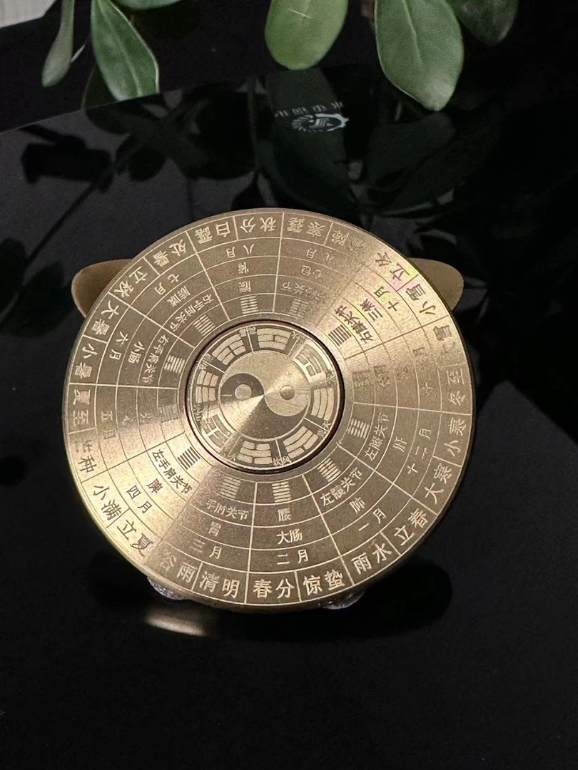 微瑕  黄铜 6cm《指尖罗盘》口袋罗盘 创意手把件