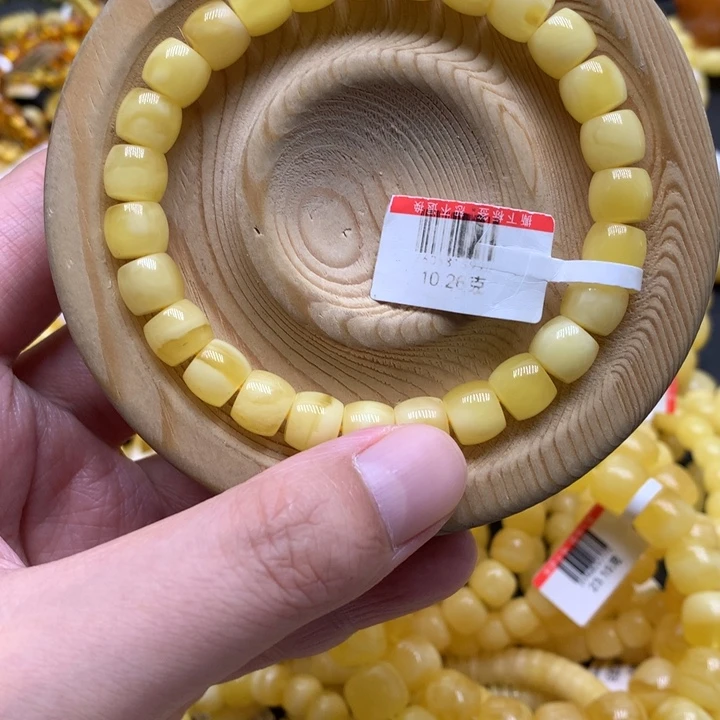 蜜蜡手链未镶嵌非***脸蜜蜡