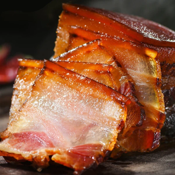 邓村腊五花肉切片丁农村烟熏腊肉精选土猪腊味柴火腊肉