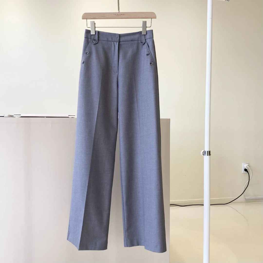 （布布款）米兰诺三粒扣灰色西裤TBB0807