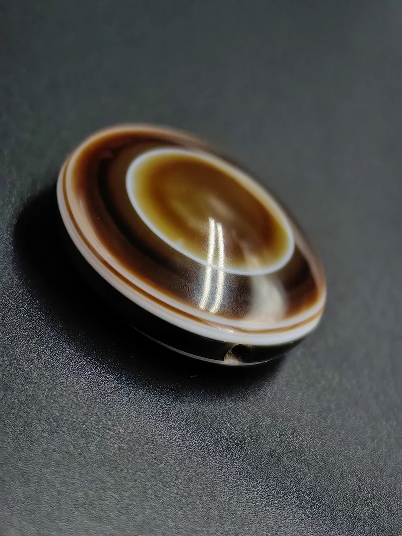 非金属珐琅吊坠 大尺寸18世纪百年羊眼板珠