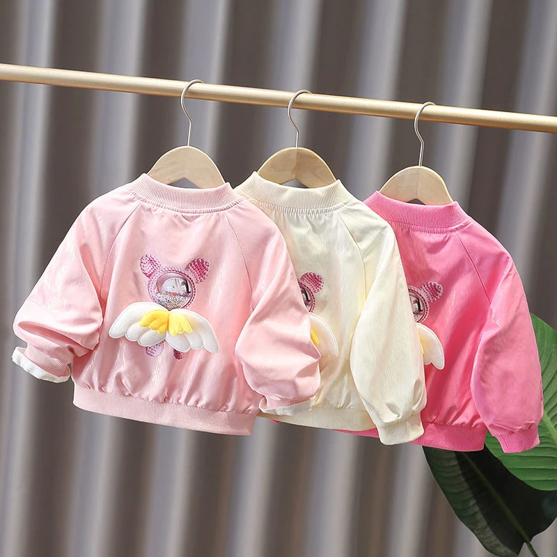 女童外套洋气2023春装新款儿童秋季棒球服女宝宝春秋公主小童休闲