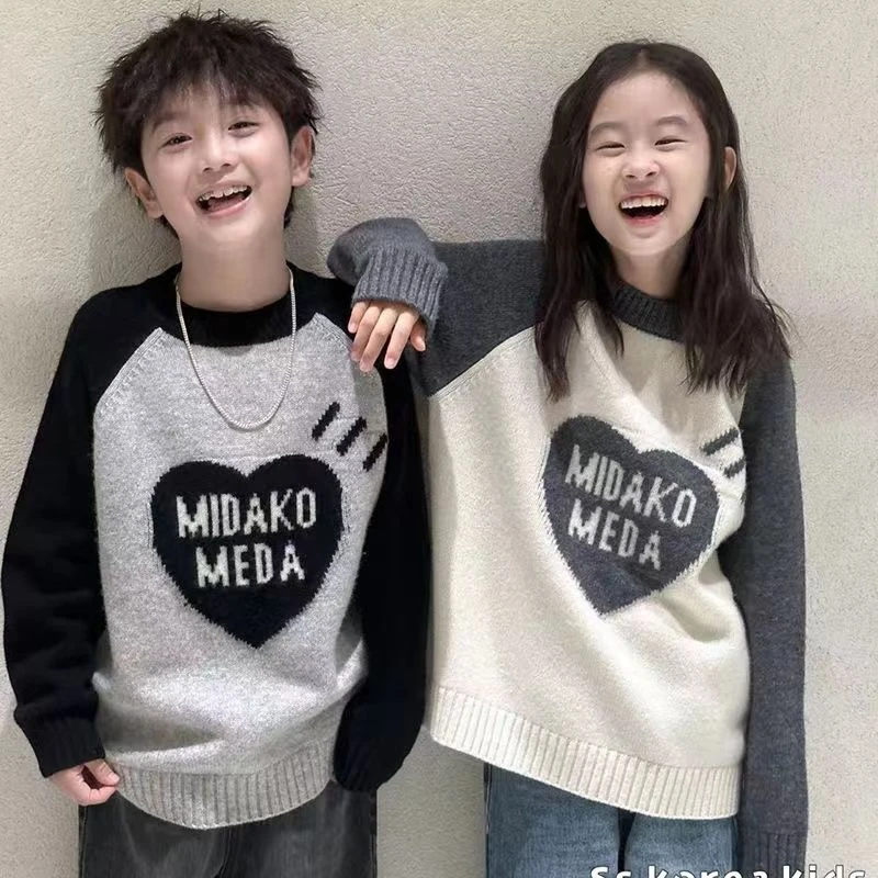 韩国童装儿童毛衣长袖秋冬季新款韩版男女童中大童洋气打底针织衫