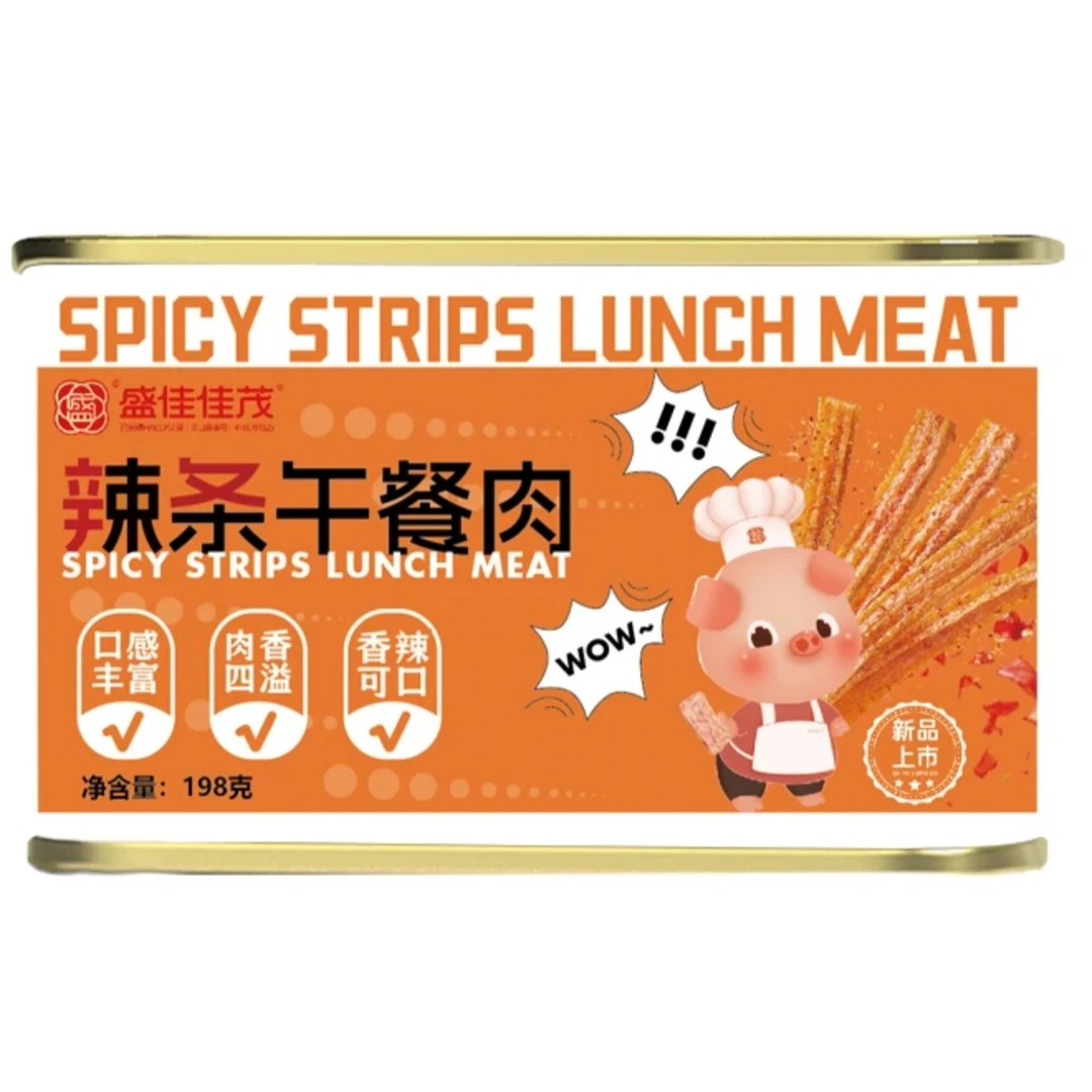 盛佳佳茂辣条午餐肉198*3罐