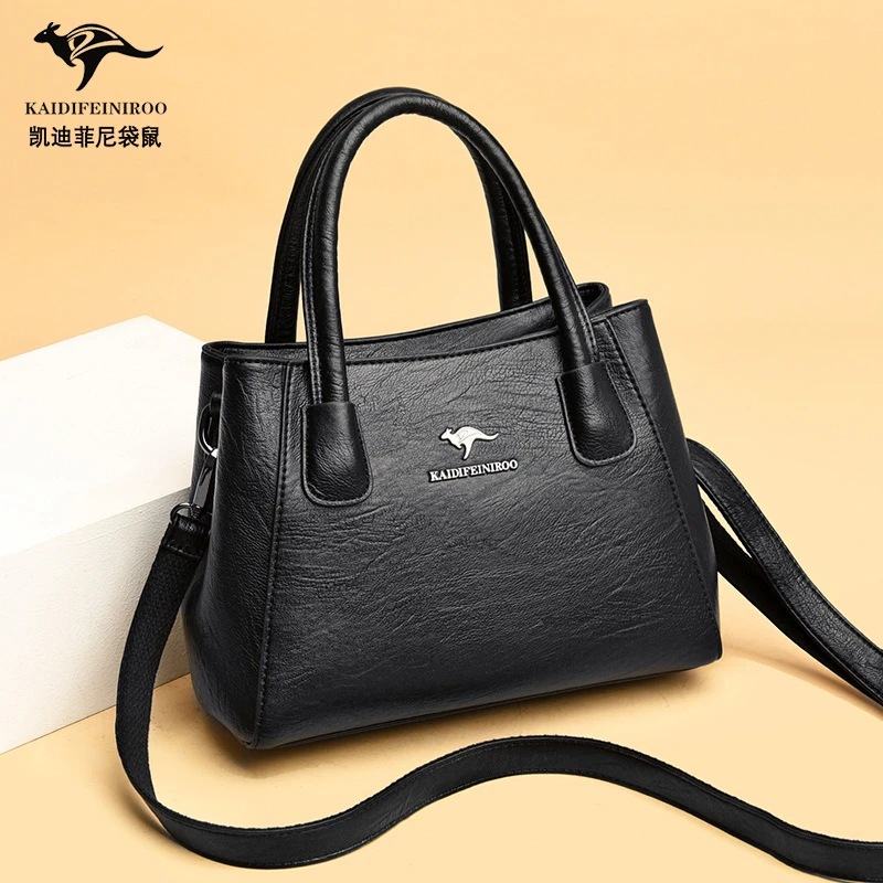 爆款正品休闲时尚真皮百搭女士包包韩版简约单肩包大气小众斜挎包