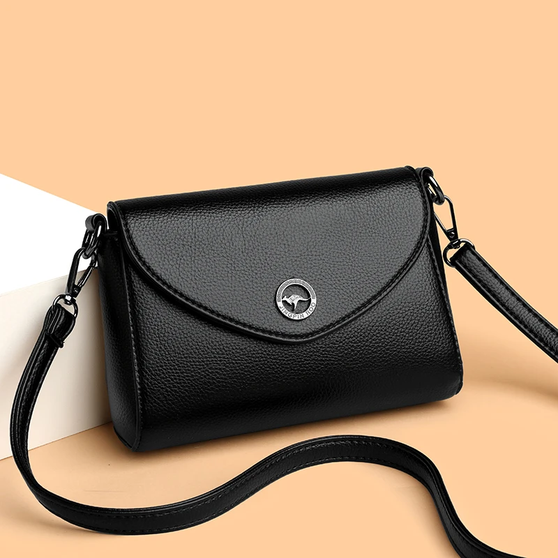 爆款正品真皮女包单肩包气质小方包双肩带斜挎包女式妈妈包女