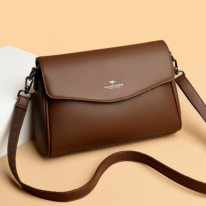 爆款品牌真皮女包时尚女士单肩包软皮小方包外出妈妈包女款斜挎包