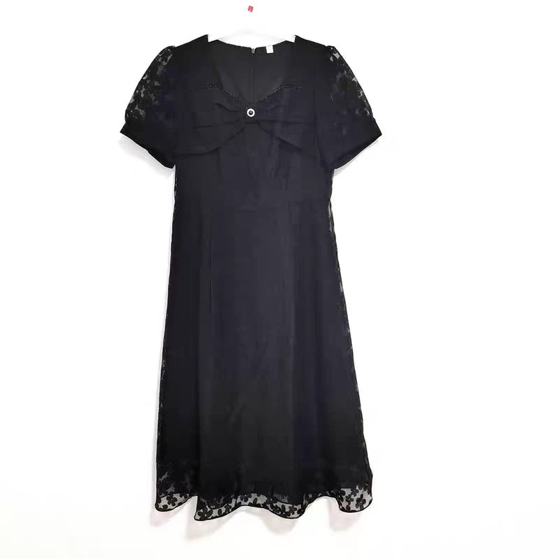 【QM138】夏季气质优雅设计师款时尚印花显瘦连衣裙