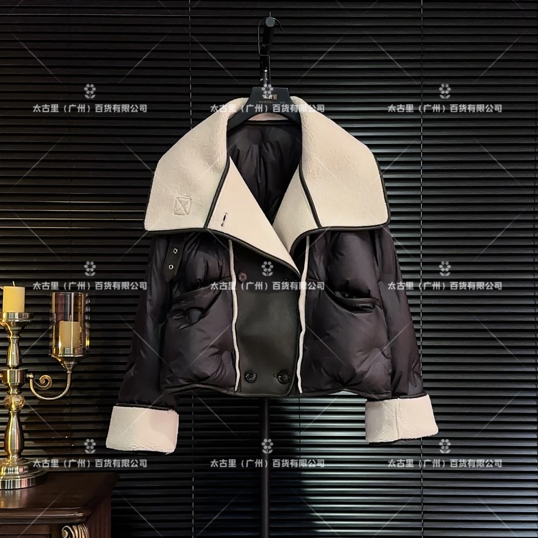 秋冬上新丨时髦拼接羽绒服时尚潮流百搭复古美拉德风