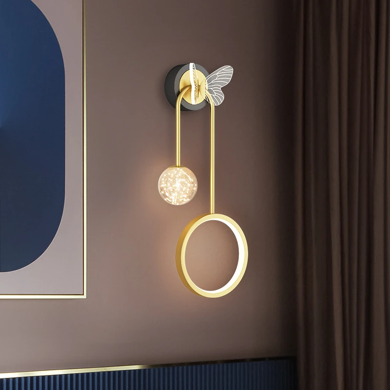 壁灯现代创意LED床头灯卧室个性简约北欧客厅楼梯过道灯墙灯节能