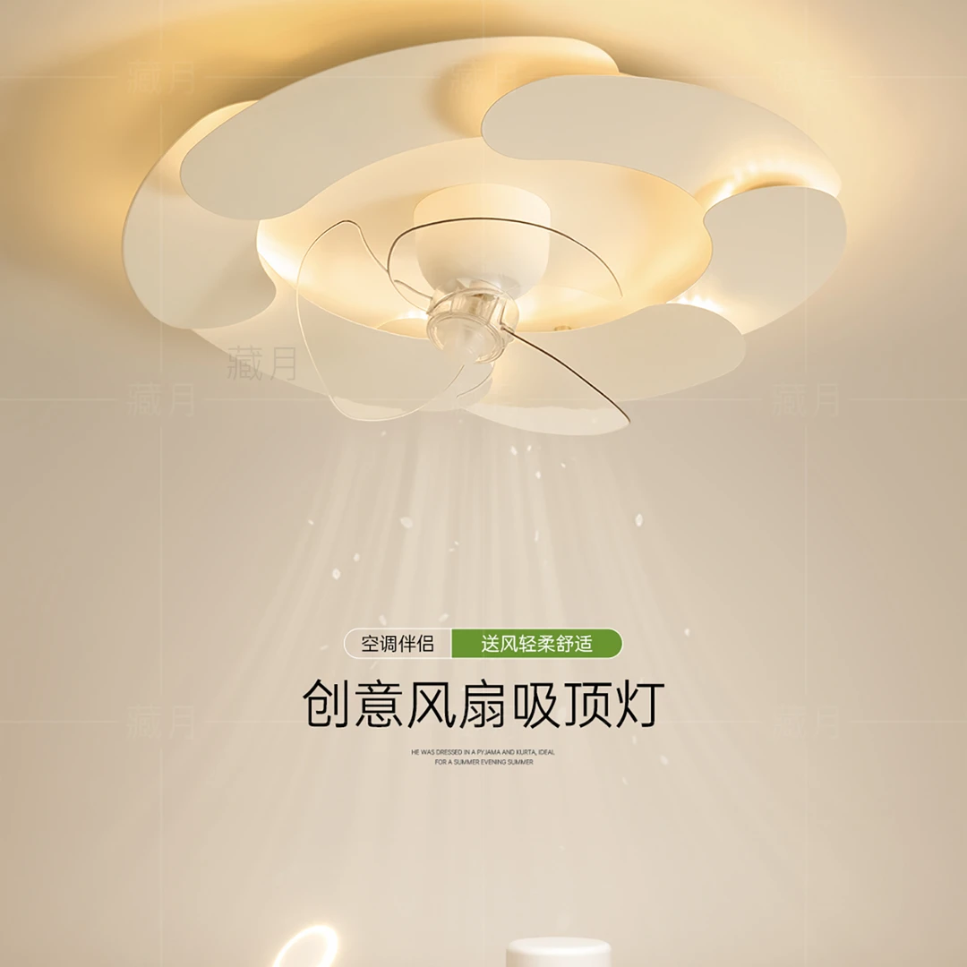 创意主卧室灯简约现代风扇灯客厅灯led吸顶灯餐厅书房灯中山灯具