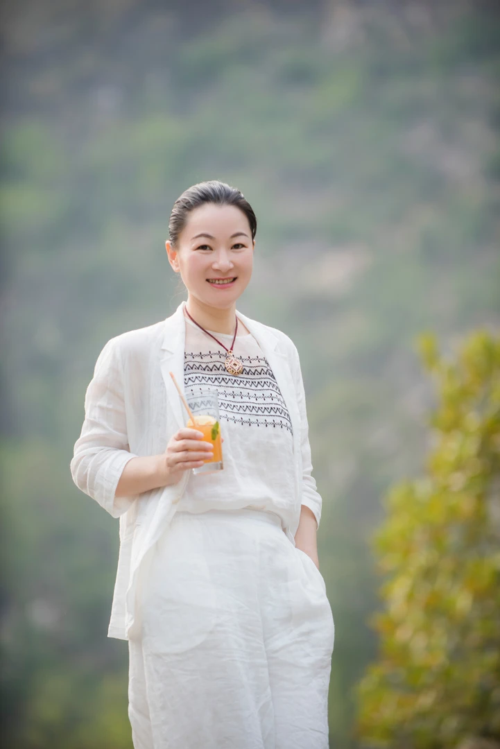 清之音【麻婆心-白富美】高端捻皱麻西装外套