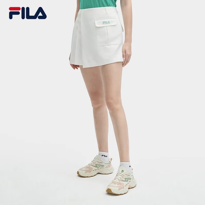 /斐乐女款短裤2024夏新款时尚休闲不规则工装裙裤F11W428802F