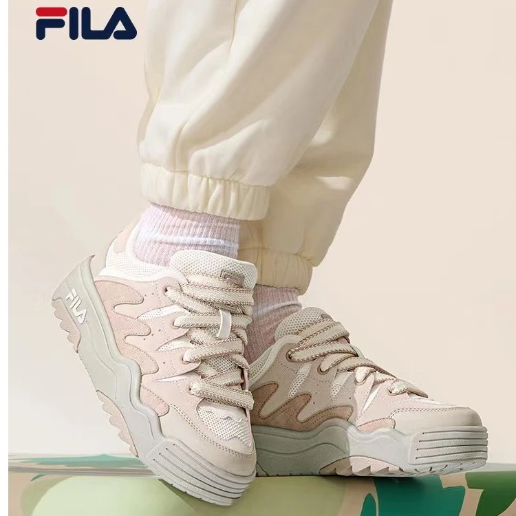 FILA/斐乐女鞋【斑斓鞋】新款面包鞋夏季厚底斑斓板鞋F12W331207F