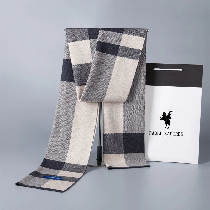 保罗正品男士围巾冬季2024新款保暖送男友生日礼物含羊毛围脖