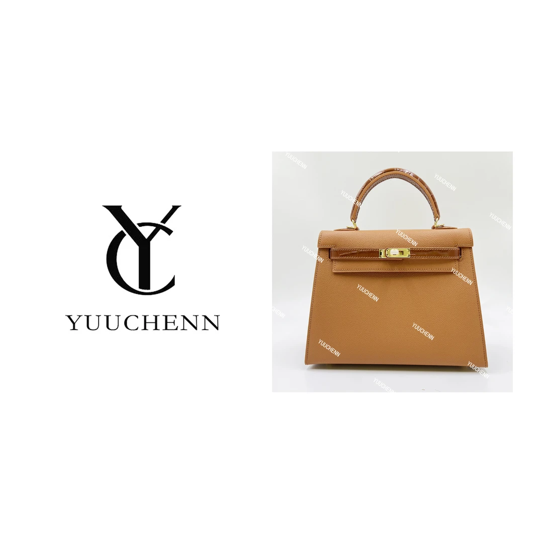 YUUCHENN(半手工定制）“中古凯丽”25cm原创设计高定真皮包 HH3105